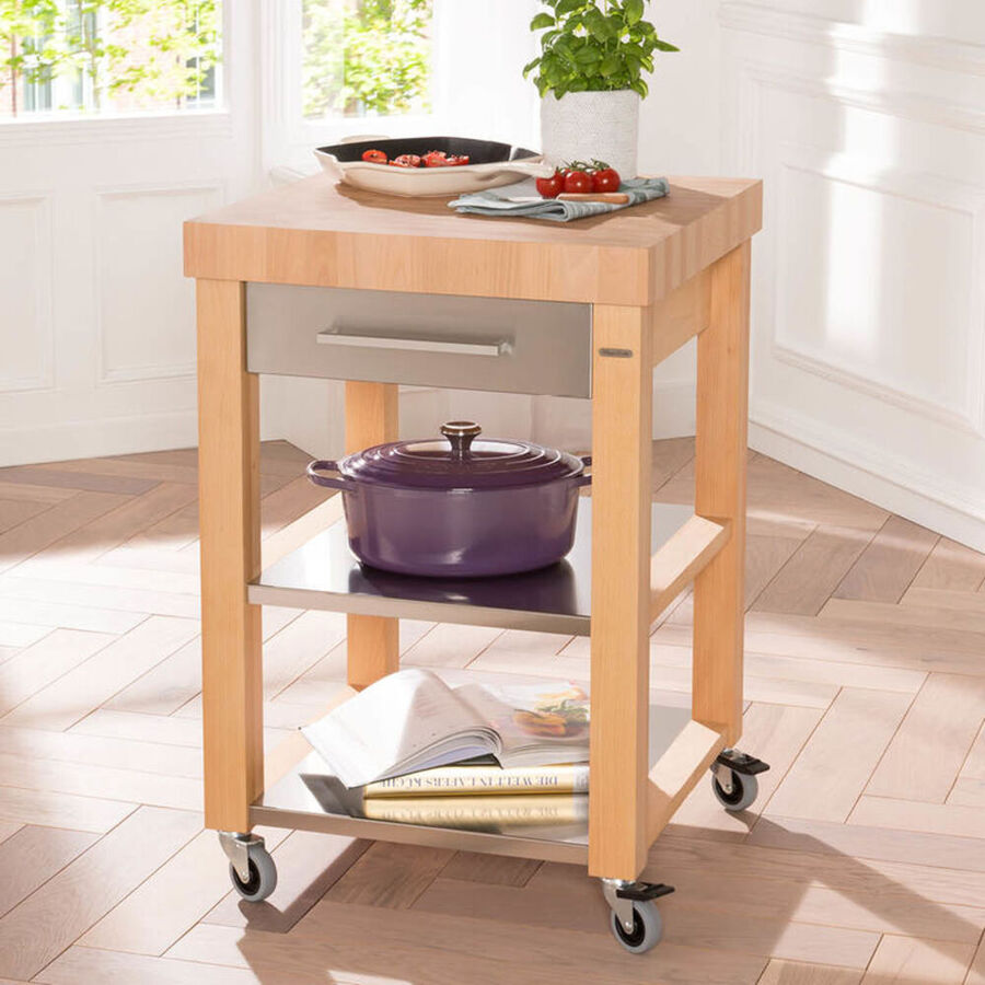 chariot de cuisine en bois