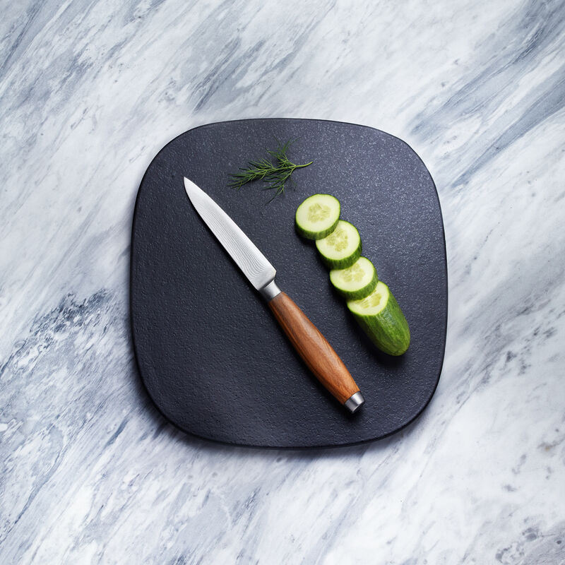 Couteau  lgumes damas  avec manche en bois d'olivier noble : rpond aux exigences les plus leves Photo 2