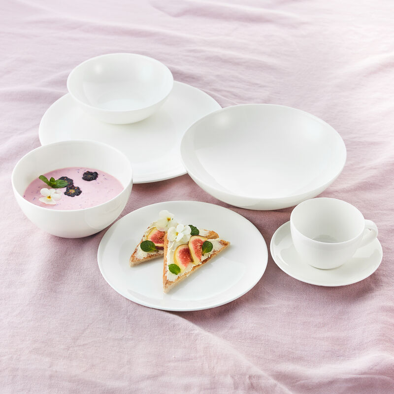 Assiette plate : vaisselle Fine Bone China intemporelle d'un blanc clatant Photo 3