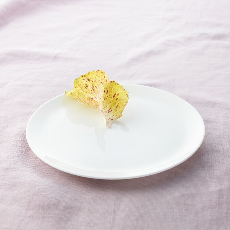 Assiette  dessert : vaisselle Fine Bone China intemporelle d'un blanc clatant Photo 2
