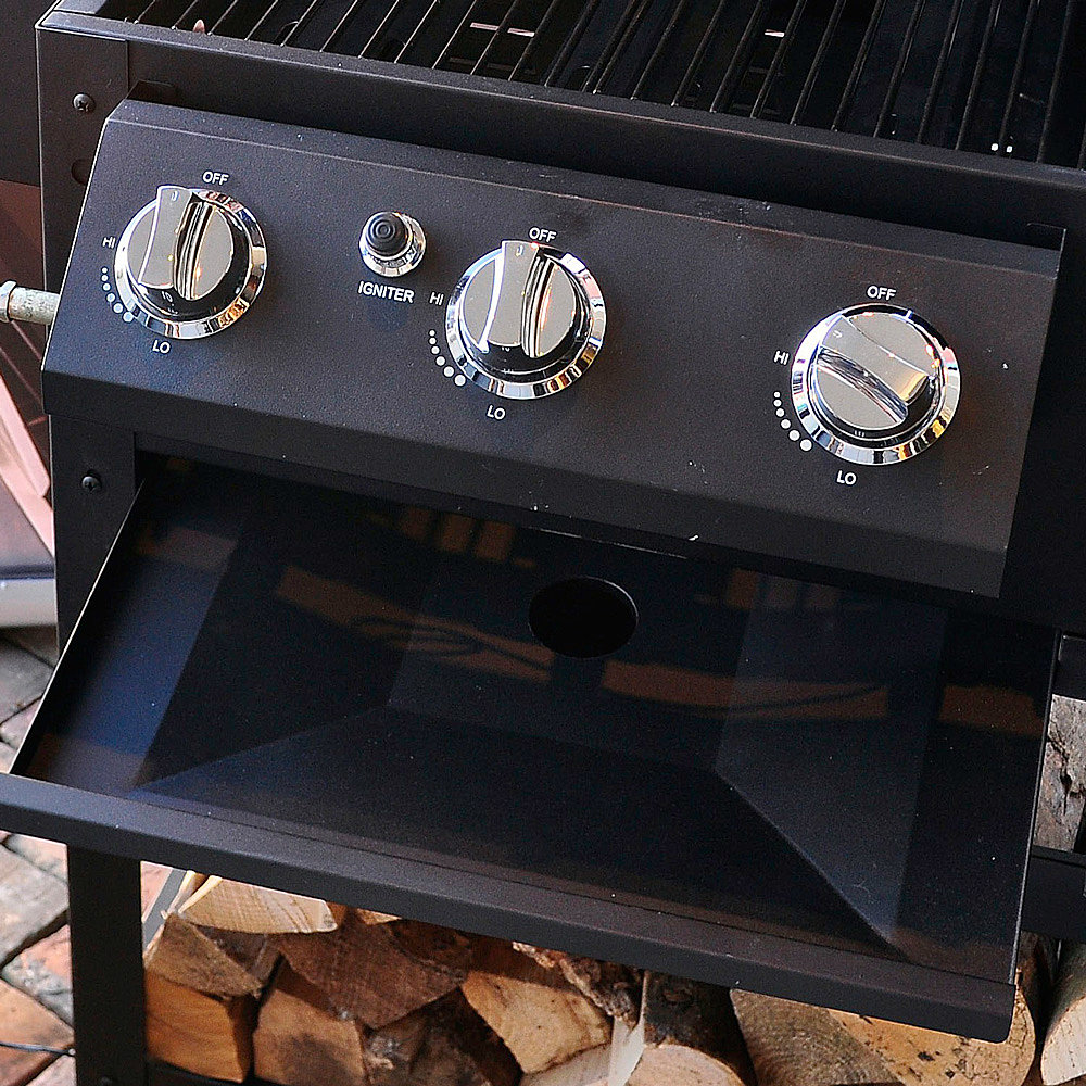 Barbecue haut de gamme à 4 fonctions : barbecue à charbon de bois, barbecue à gaz, chambre de fumage, plaque de cuisson au gaz Photo 5