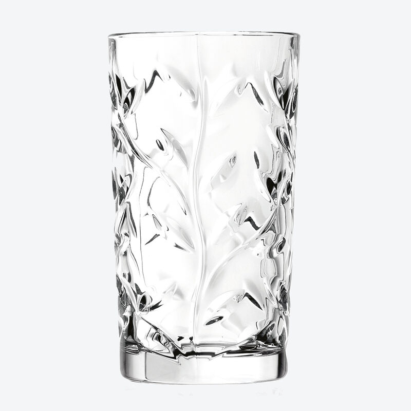 Verres à long drink - Élégants, en cristal aux motifs de feuillages Photo 3