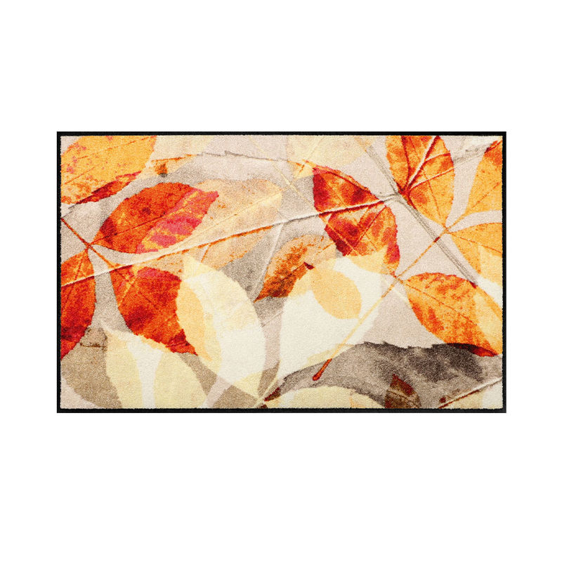 Ce tapis de sol spécial cuisine au design exclusif au motif Feuilles d'automne protège sols et articulations Photo 3