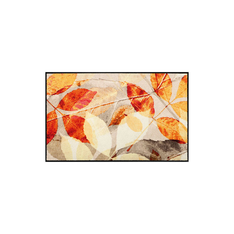Ce tapis de sol spécial cuisine au design exclusif au motif Feuilles d'automne protège sols et articulations Photo 4