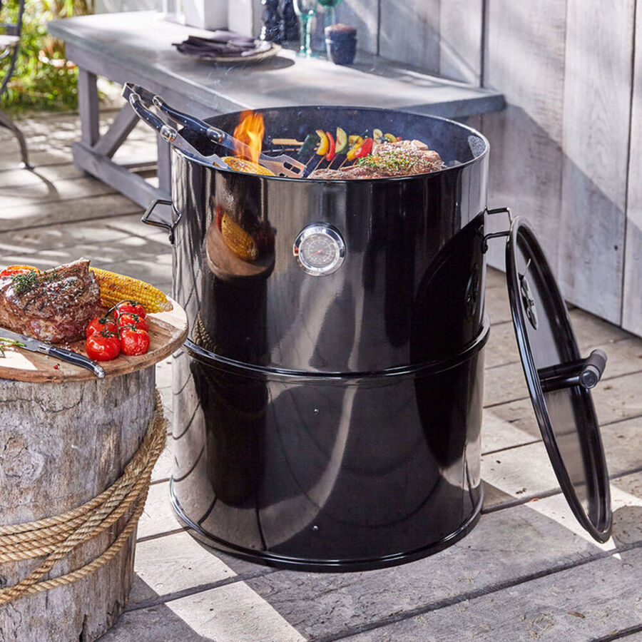 Barbecuetonneau griller, mais aussi fumer ou braiser poisson et viande Hagen Grote GmbH