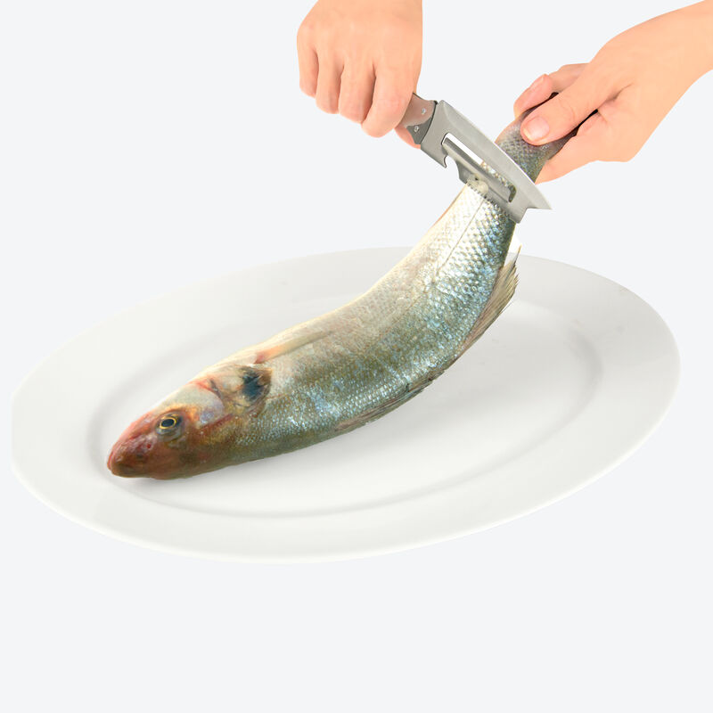 Couteau à poisson 4 en 1 : couper, lever les filets, enlever les arêtes et les écailles, pince à arêtes Photo 4