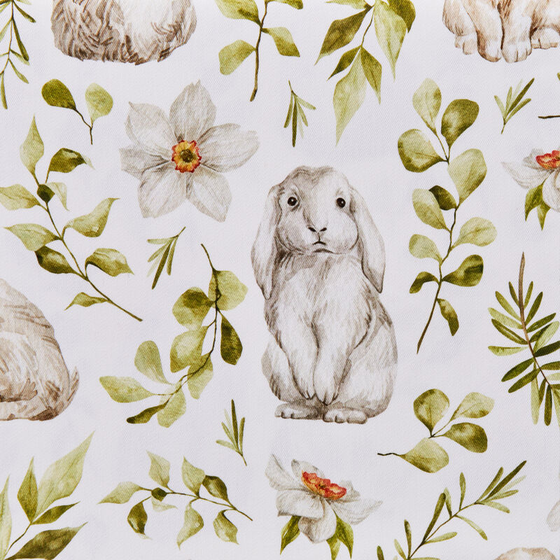 Nappe en coton de qualité supérieure avec des motifs minutieux de lapins, linge de table Photo 2