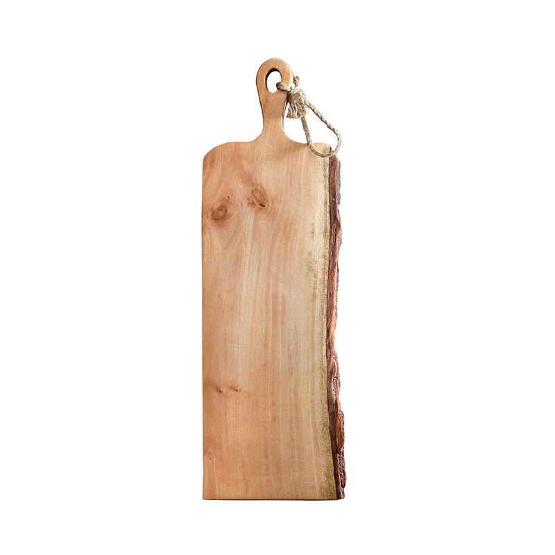 Planche à découper et de service décorative en bois de manguier avec écorce Photo 2
