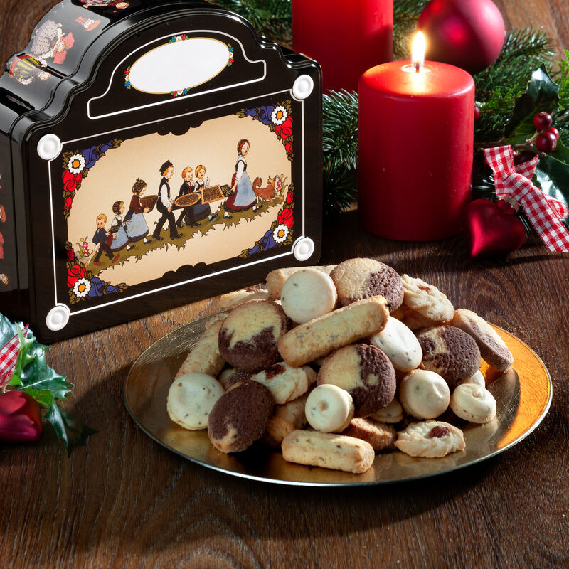 Délicieux biscuits alsaciens dans une charmante boîte décorative réutilisable Photo 2