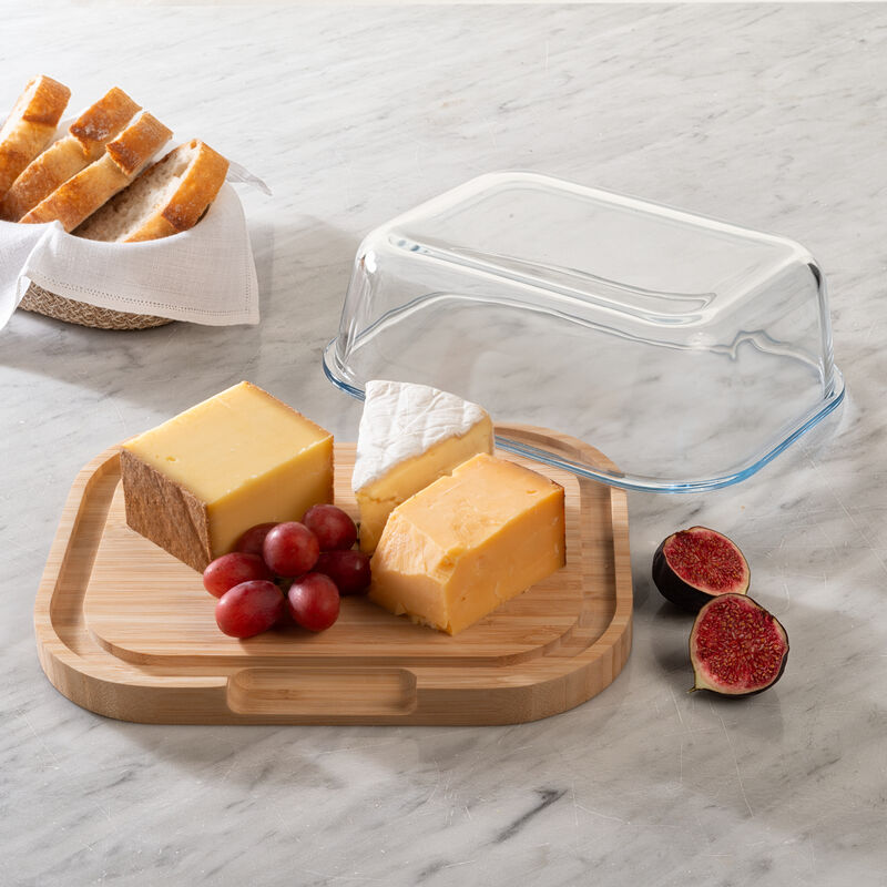 Boîte à fromage en verre trempé avec planche de service pour le  réfrigérateur - Hagen Grote GmbH