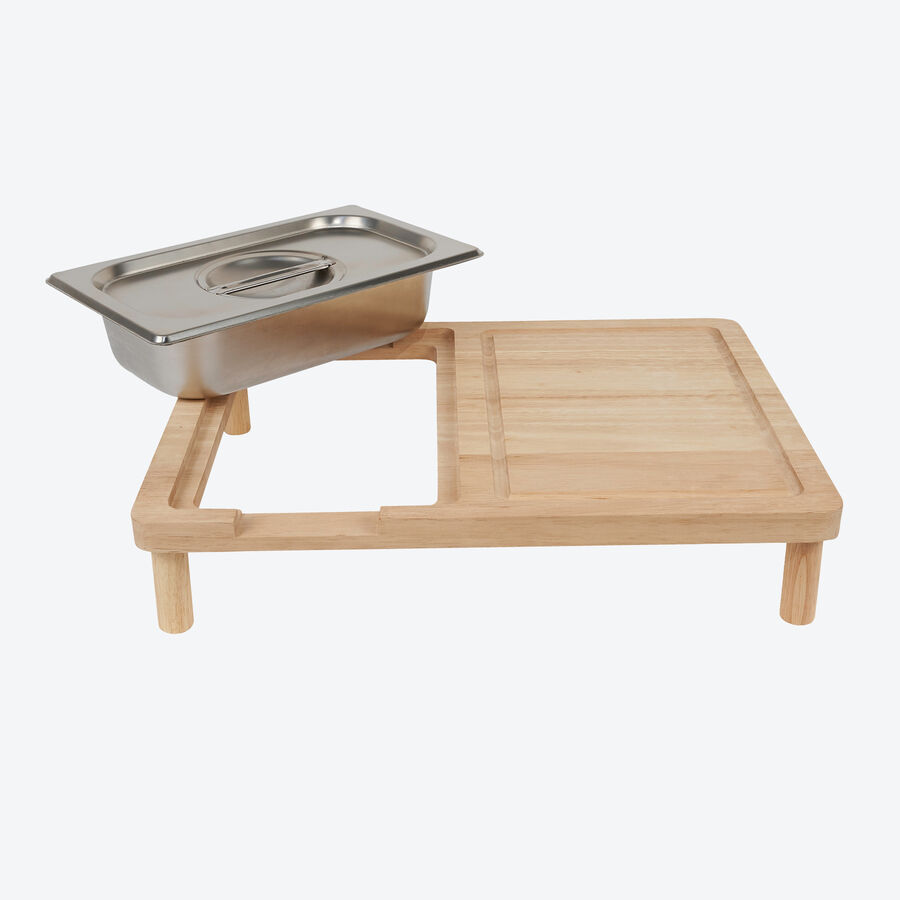 Grande Planche à Découper/hacher En Chêne E15 AC06 - 60x30 Cm, Neuve Avec Défauts Mineurs