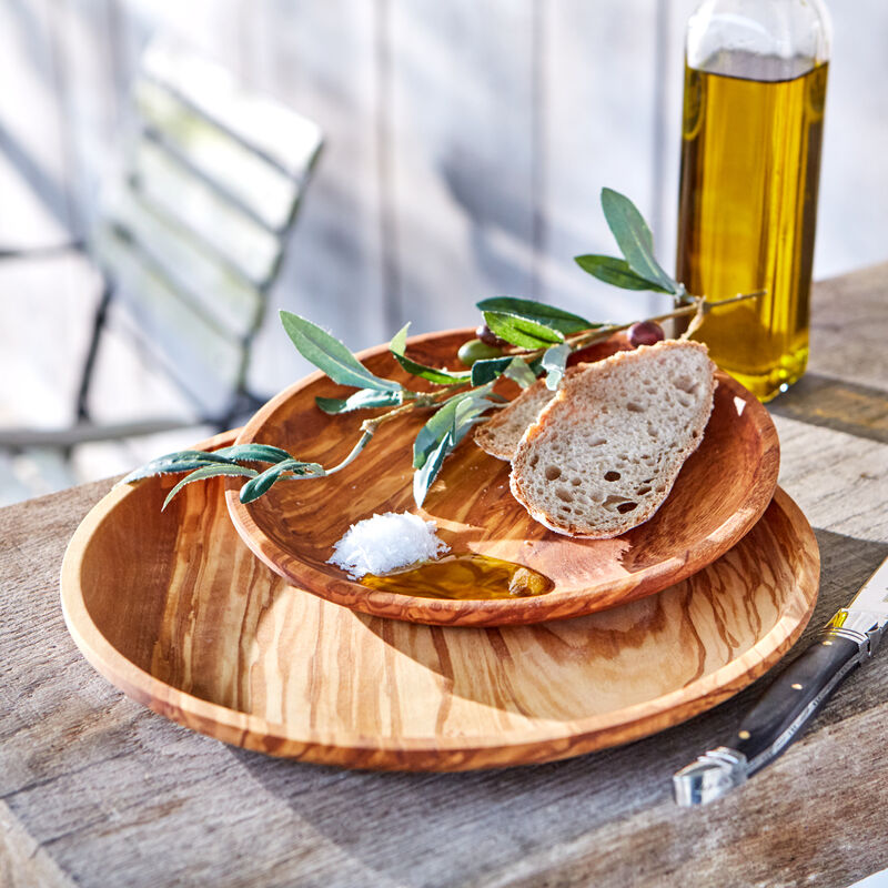 Assiette en bois d'olivier : raffine, esthtique et durable Photo 2