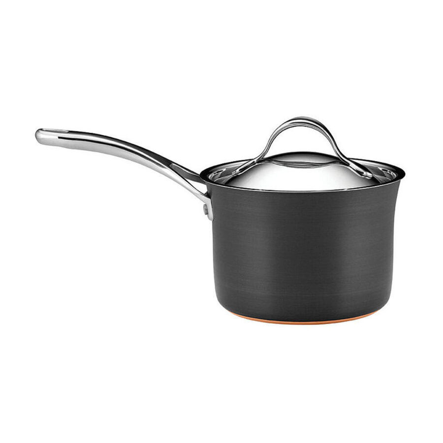 Casserole professionnelle d'Anolon en cuivre et aluminium, revêtement