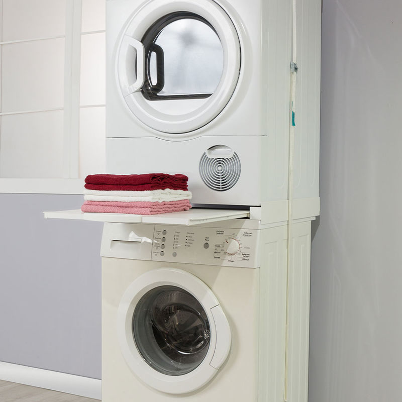Combiner le lave-linge et le sèche-linge avec un espace de rangement supplémentaire Photo 5