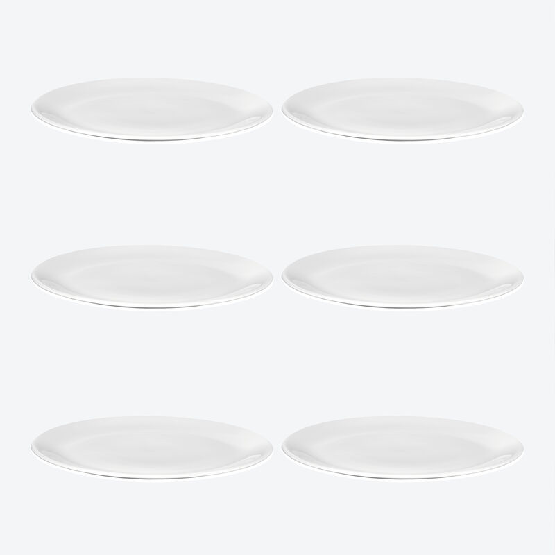 Assiette plate : vaisselle Fine Bone China intemporelle d'un blanc clatant