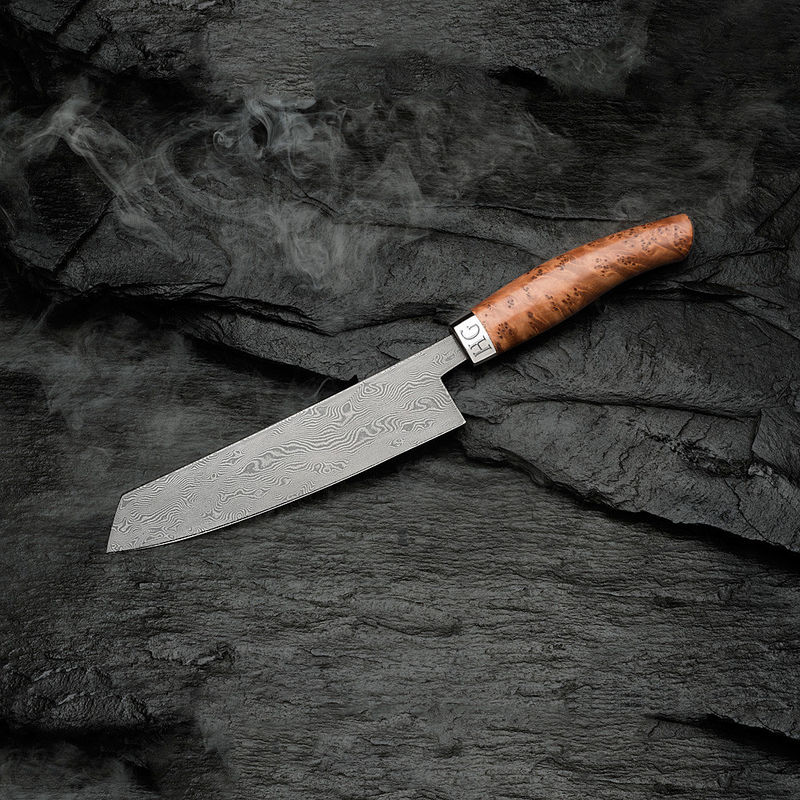Couteau de chef  Nesmuk de haute qualité : agréablement léger grâce à un aiguisage concave unique en son genre