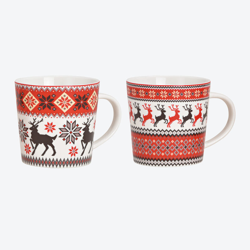 Dégustez du chocolat chaud, du thé, du café, du vin chaud dans des tasses de Noël norvégiennes
