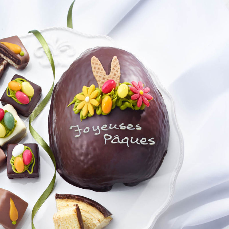 Joyeuses Pâques : Gâteau à la broche-oeuf de Pâques décoratif