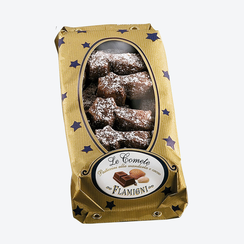 Le Comete Cacao - biscuits de Noël traditionnel aux amandes, biscuit italien étoile filante, pasticcini alla mandorla