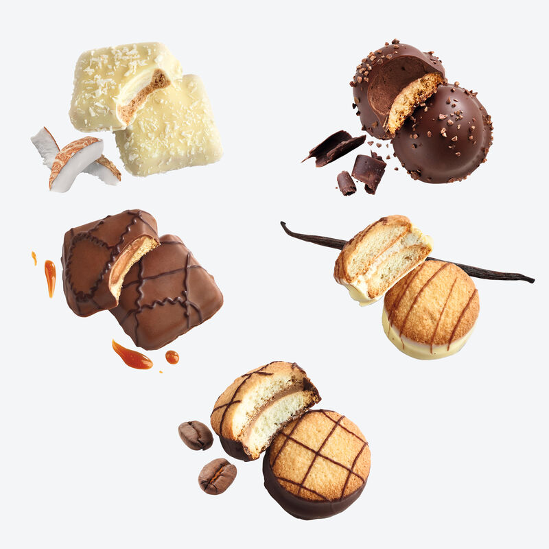 Mignardises - assortiment de biscuits fins au chocolat belge, biscuits au chocolat, coffret de biscuits fins pour le café