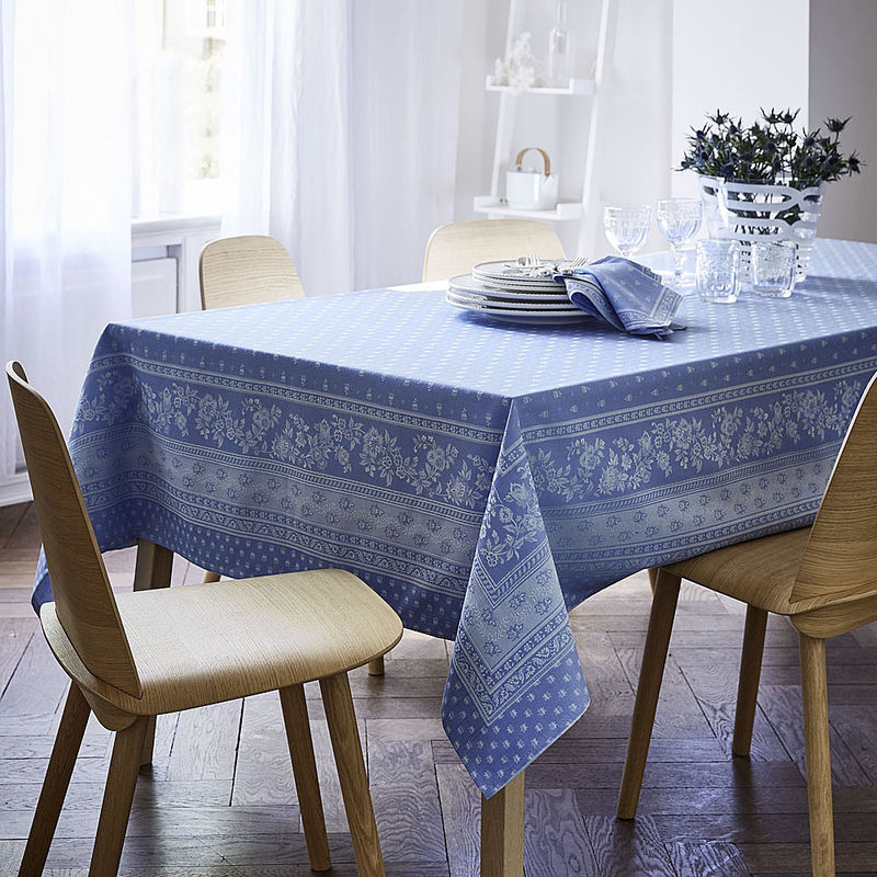 Nappe - Linge de table provençal avec protection antitaches : tissé jacquard haut de gamme