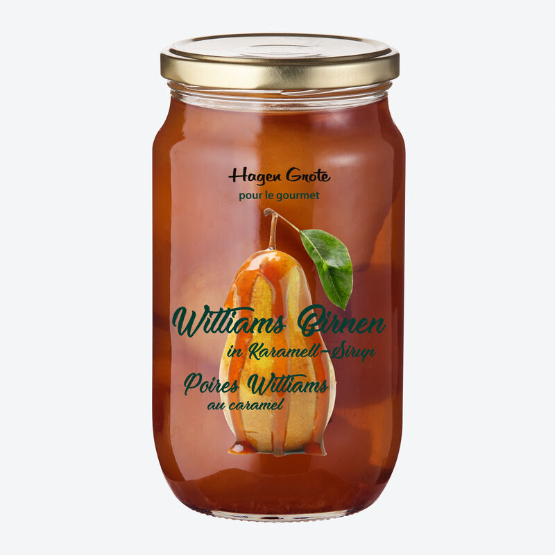 Poire Williams : la reine des poires au sirop de caramel fin