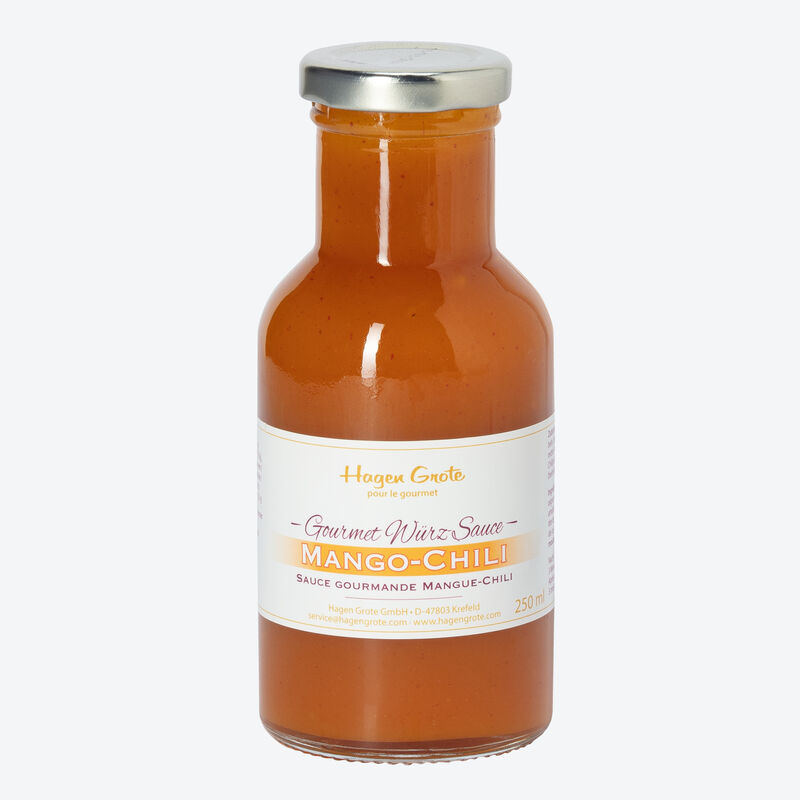 Sauce-condiment gourmande Mangue-piment pour raclette et fondue : des ingrédients de qualité supérieure, purement naturels
