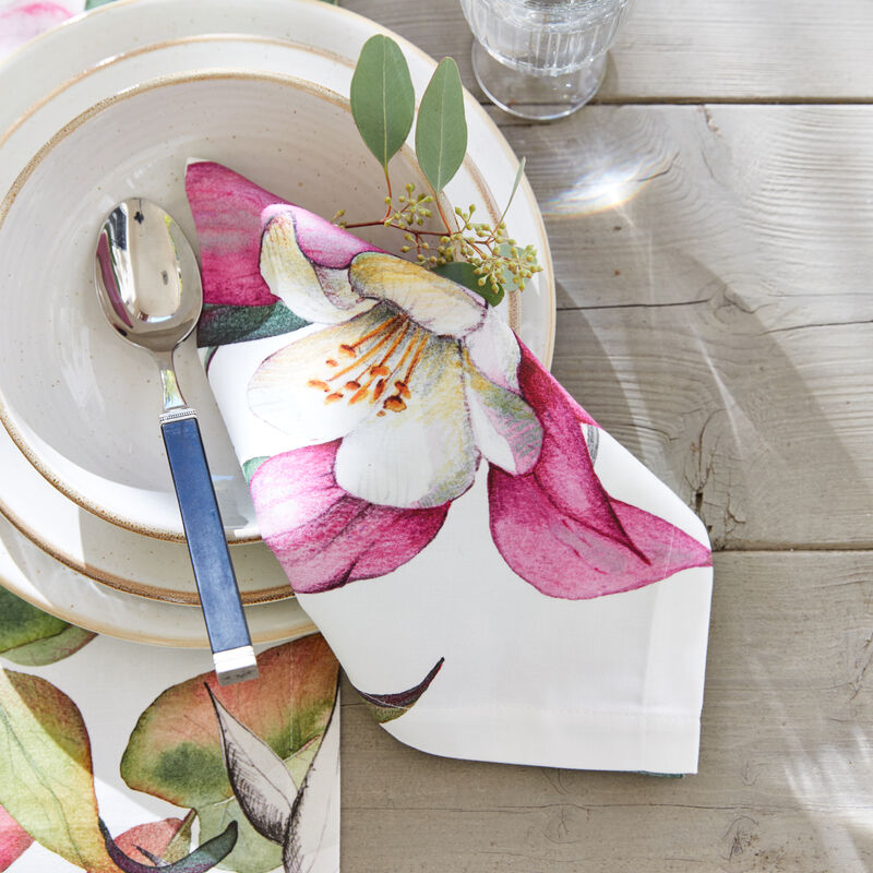 Serviettes de table aux couleurs vives avec traitement anti-taches, issues d'un atelier de tissage traditionnel sicilien, linge