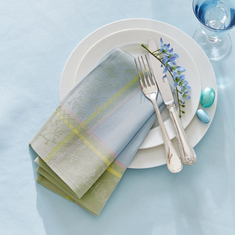 Serviettes de table de Pâques en métis lin-coton de haute qualité : tissé jacquard et extrêmement résistant