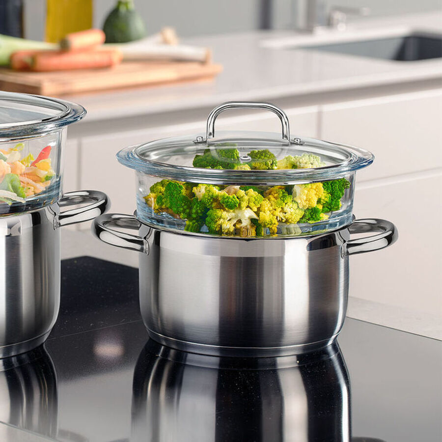 Set à cuisson vapeur spécial cuire rapidement en douceur, conserver