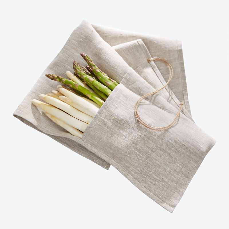 Tissu en lin pour asperges et légumes : conservation plus longue