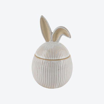 Image du produit pour 'Bo�te &oelig;uf de P�ques en c�ramique avec oreilles de lapin - design original et raffin�'