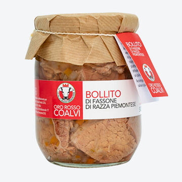 Image du produit pour 'Bollito - Ragot de viande traditionnel au bœuf Fassone pimontais, 500 g'