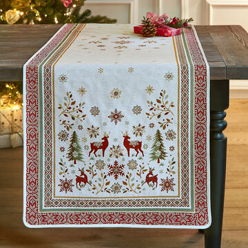 Image du produit pour 'Chemin de table - Fort de Nol, pais jacquard double face rversible'