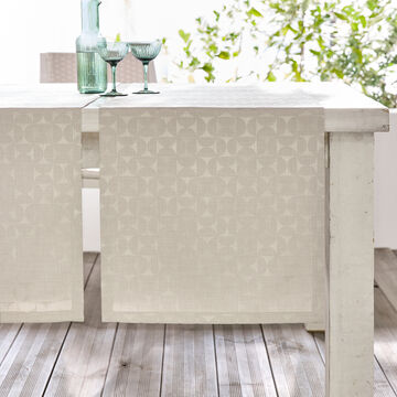 Image du produit pour 'Chemin de table Jacquard 50 x 140 cm - Antitaches, entretien facile, lavage 60 C - Gris'