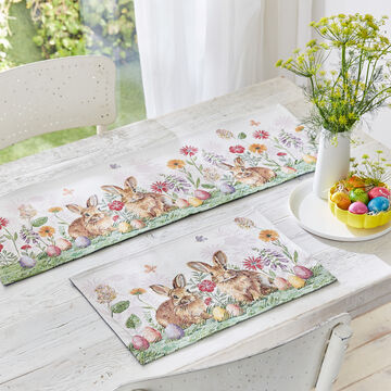 Image du produit pour 'Chemin de table de printemps � motif de lapin- broderie Gobelin'