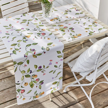 Image du produit pour 'Chemin de table lavable au motif feuilles, avec protection des fibres, 50/150 cm'