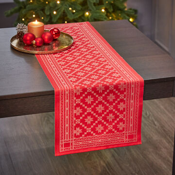 Image du produit pour 'Chemin de table : linge de table de No�l su�dois au motif classique d'�toiles'