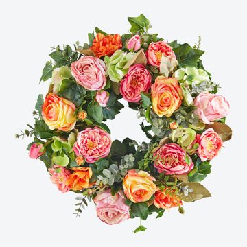 Image du produit pour 'Couronne florale durable aux roses somptueuses'