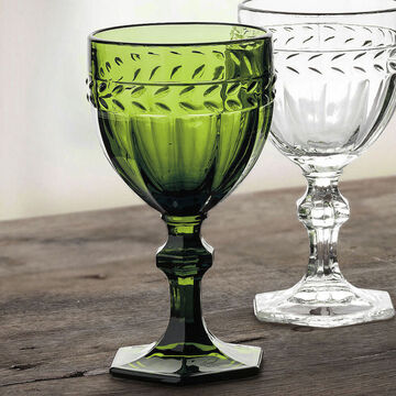 Image du produit pour 'De jolis verres  vin  au dcor de laurier, lot de 6'