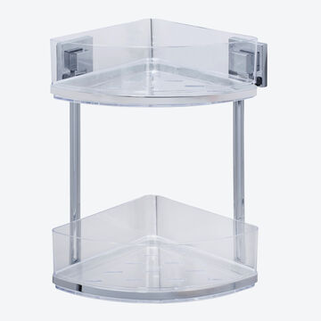 Image du produit pour '�l�gante �tag�re d'angle � 2 niveaux : fixation s�re sans percer'