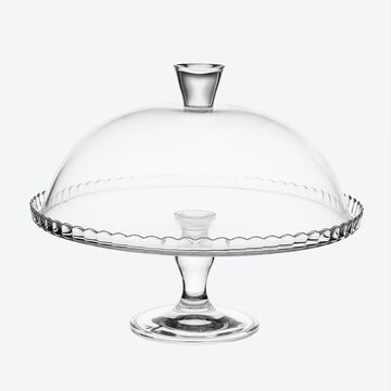 Image du produit pour 'Grand plat  gteau en verre avec cloche -  32 cm, hauteur 24,5 cm'