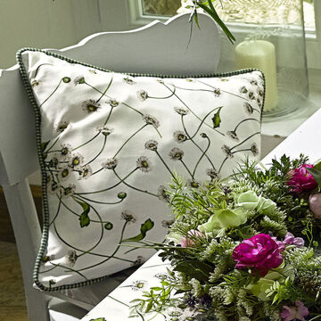 Image du produit pour 'Housse de coussin � P�querettes � - Fabrication artisanale allemande, 45 x 45 cm'