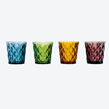 Image du produit pour 'Lot de verres de table 300 ml - Lot de 4, color�s'