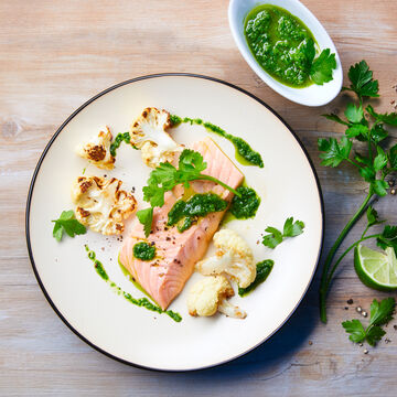 Image du produit pour 'Saumon poch sur bouquets de chou-fleur'