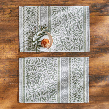 Image du produit pour 'Sets de table en tissu Gobelin  motif feuillage'