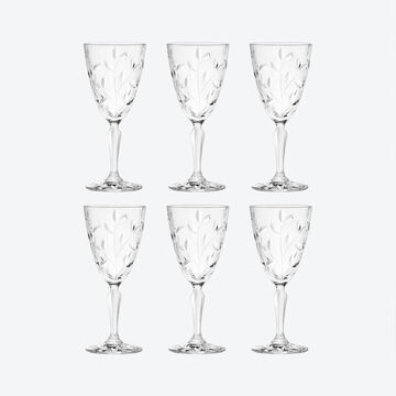 Image du produit pour 'Verres � eau - �l�gants, en cristal aux motifs de feuillages'