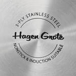 Compatible induction : cocotte basse avec couvercle en cuivre 5 couches  d'excellente qualité - Hagen Grote GmbH