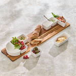 Image du produit pour 'Plateau de service avec 8 coupelles en porcelaine - disposition modulable'