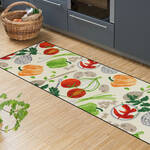 Image du produit pour 'Ce tapis de sol spcial cuisine et entre aux motifs exclusifs de lgumes protge sols et articulations'
